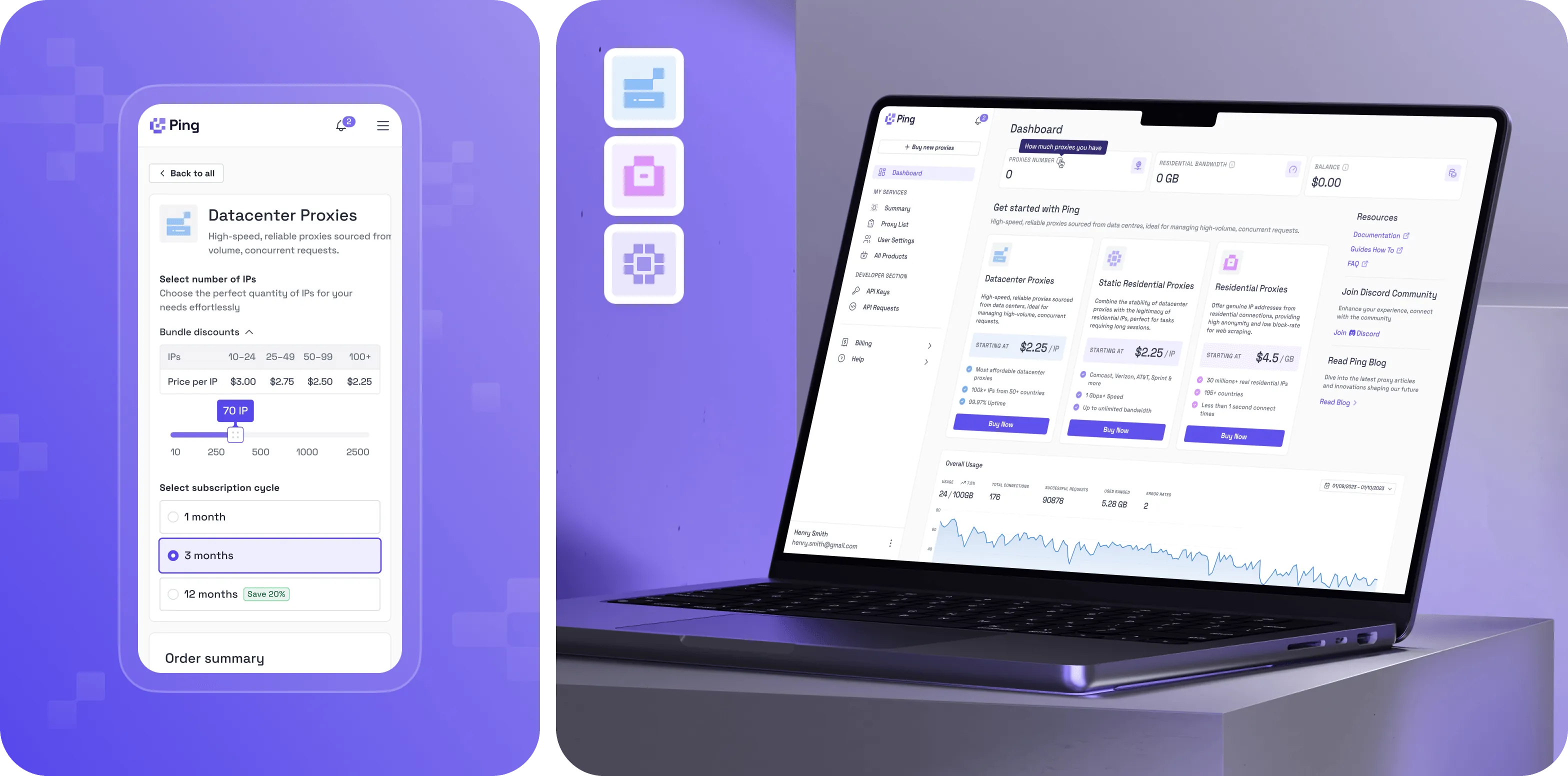 SaaS development & Web app redesign for Ping Proxies - form-rework.goodface.works