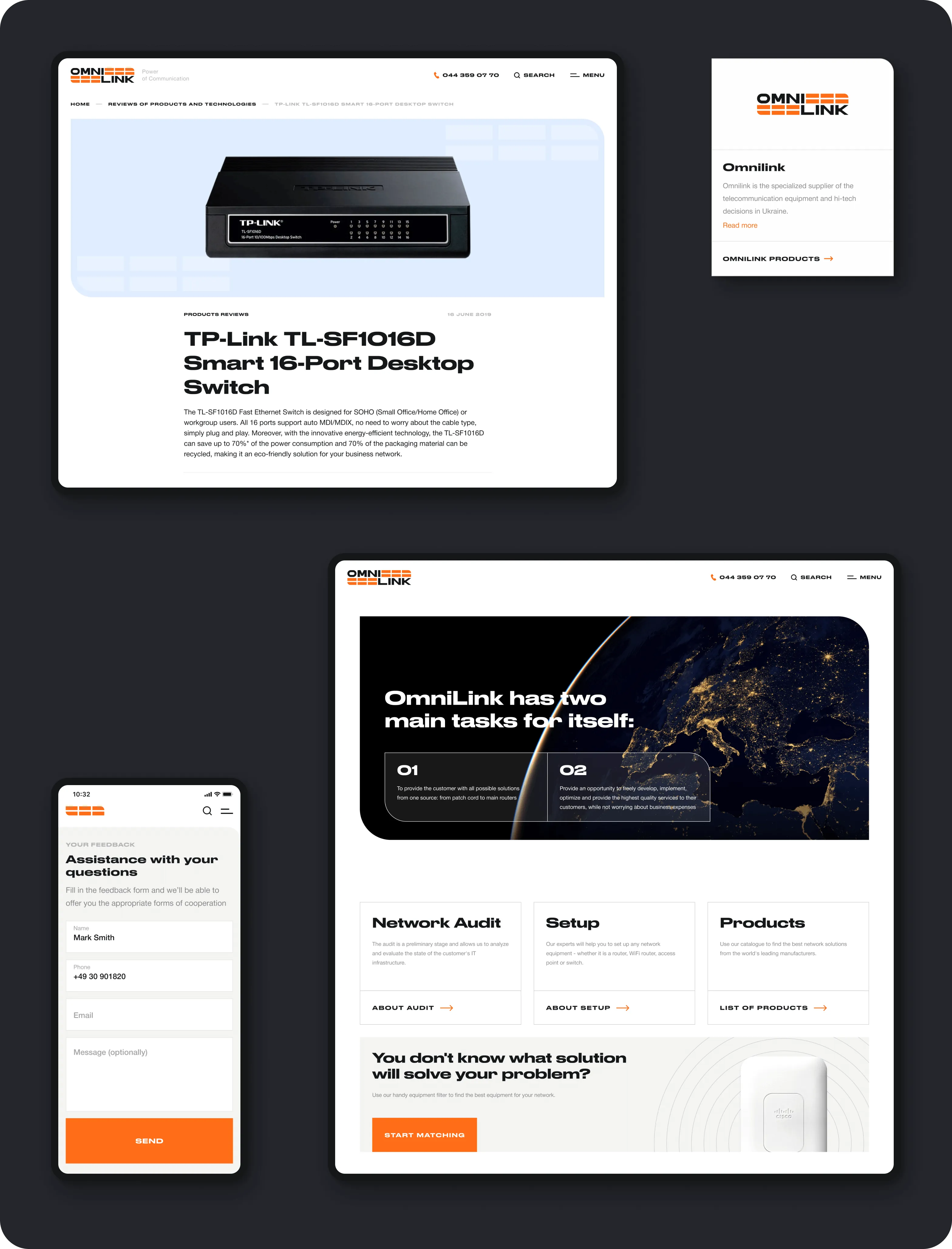Website Development & Brand Identity Design for Telecom - form-rework.goodface.works