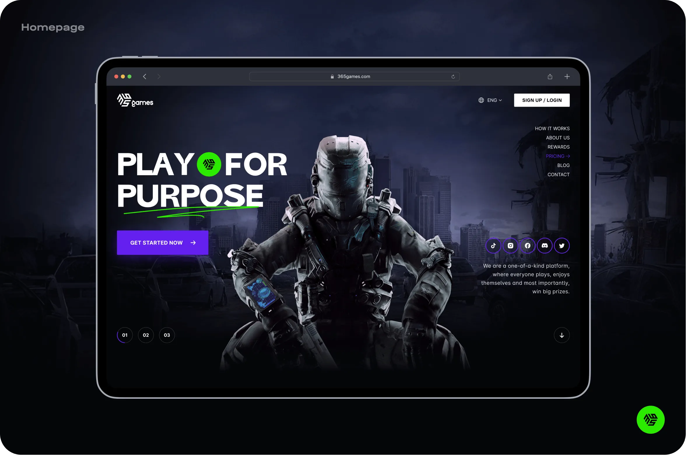 eSports platform development & website design - form-rework.goodface.works