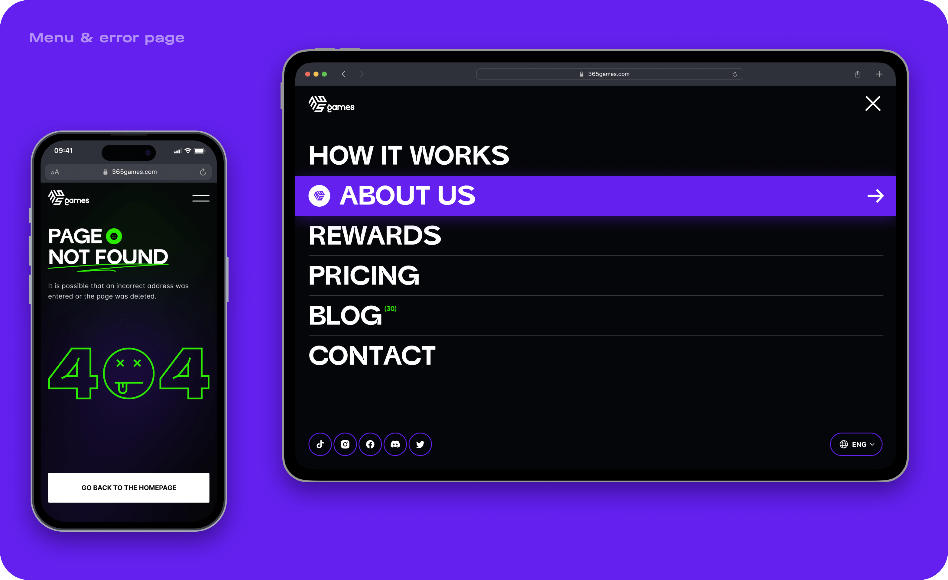 eSports platform development & website design - form-rework.goodface.works
