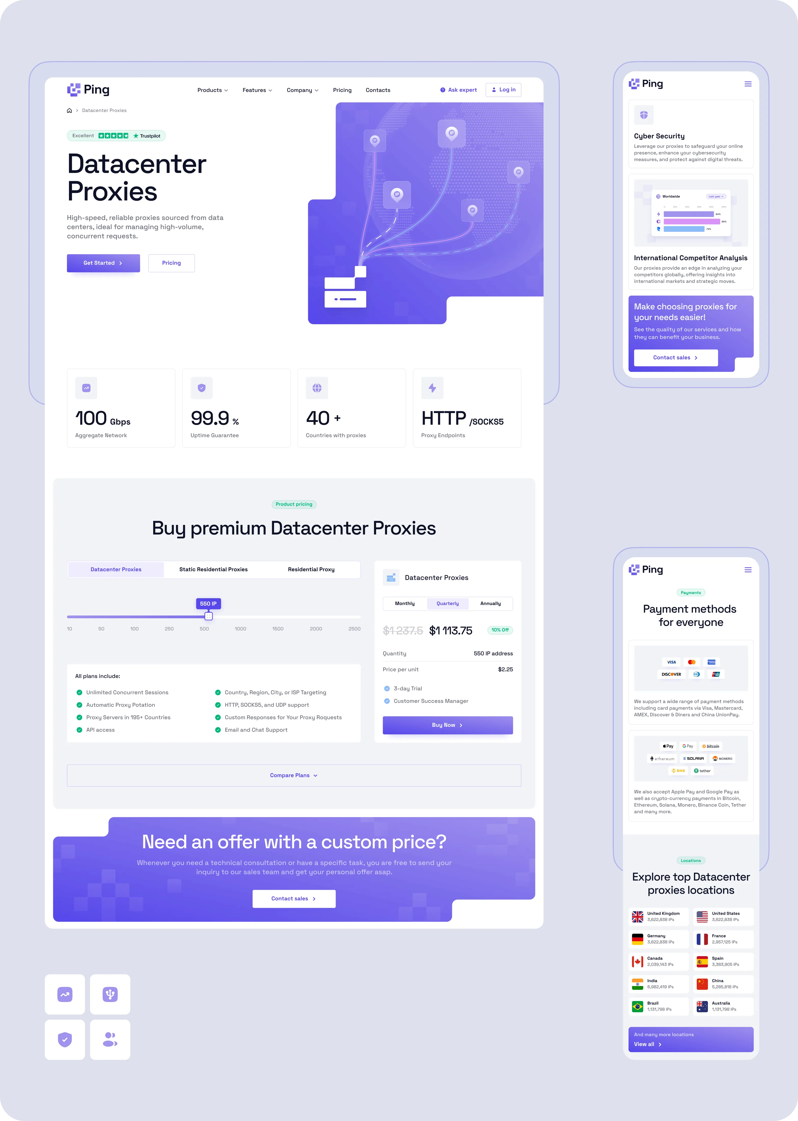 SaaS development & Web app redesign for Ping Proxies - form-rework.goodface.works