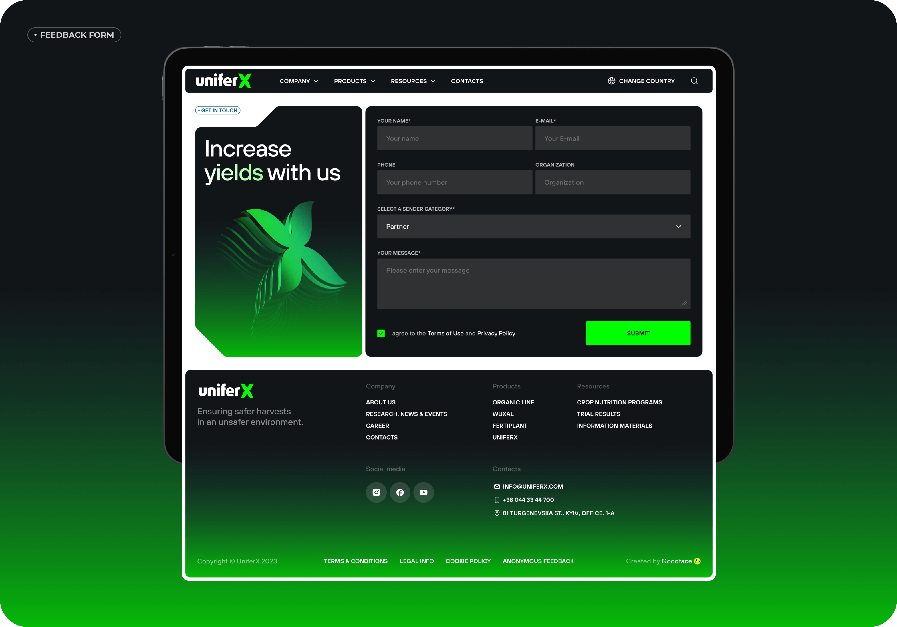 UX/UI design & web development for agritech - form-rework.goodface.works