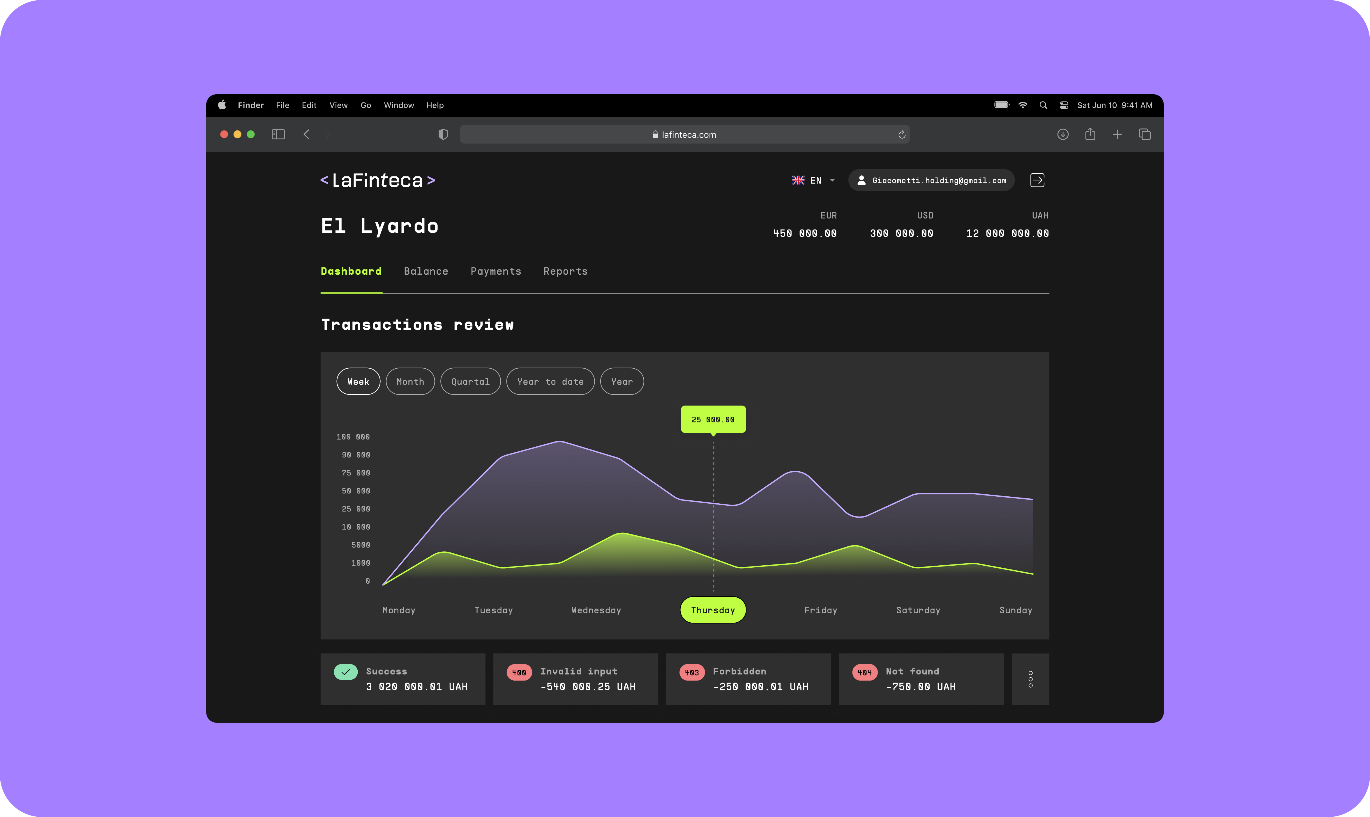 Дизайн бренд-айдентики і веб розробка сайту LaFinteca - goodface.works
