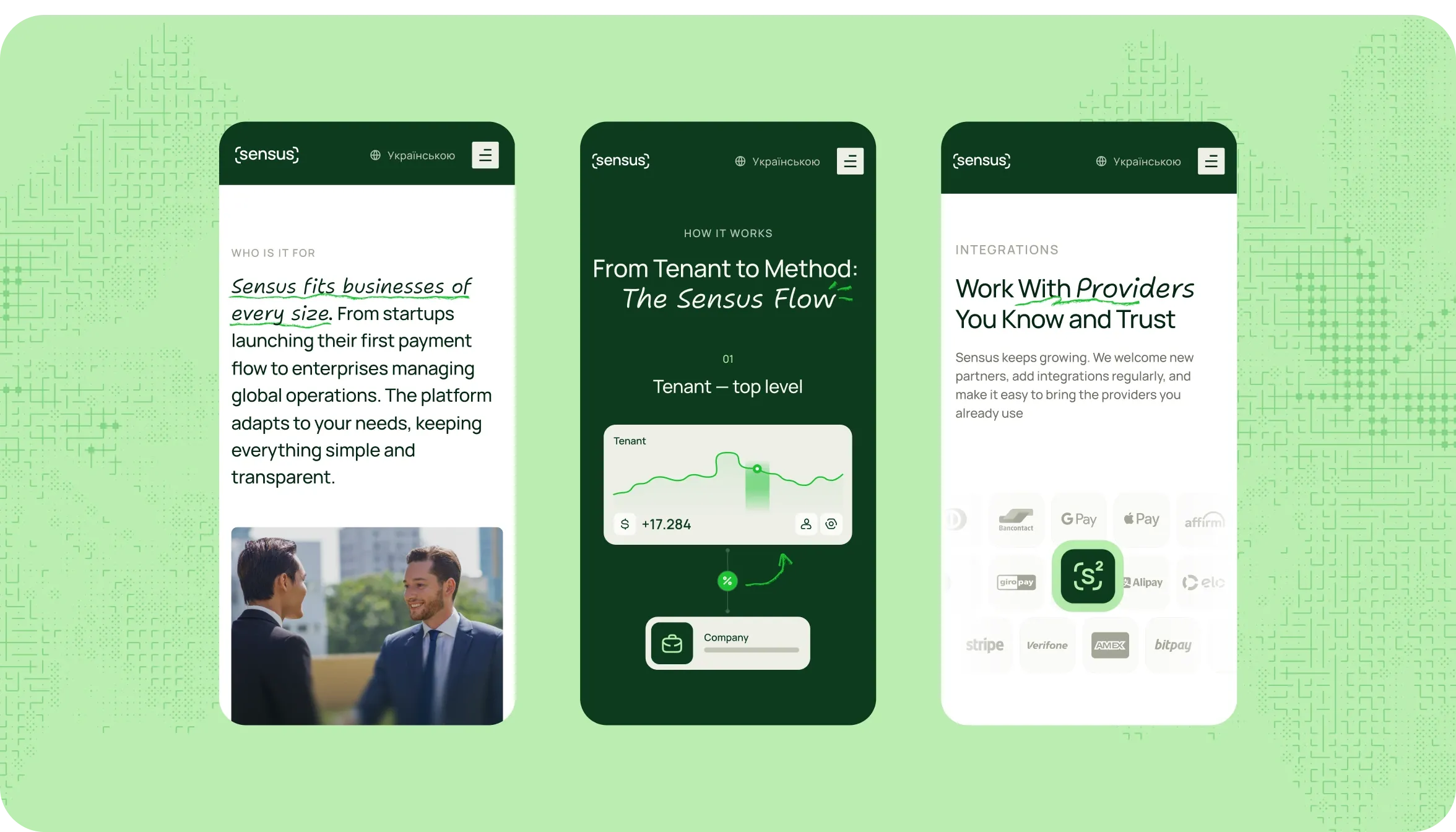 Payment platform web design and branding services - goodface.works
