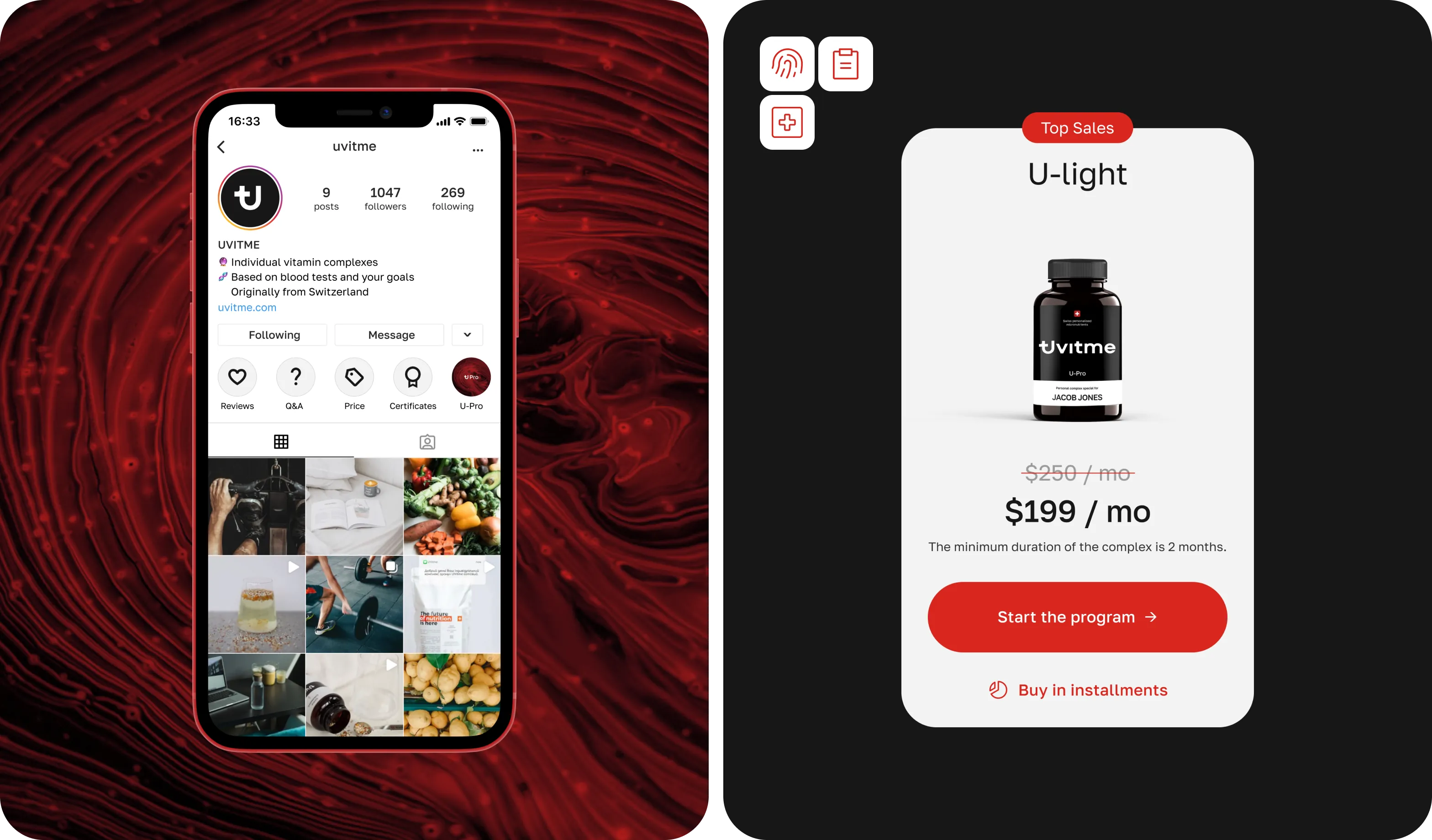 Website development & Brand Identity Services for Swiss Vitamin Startup - form-rework.goodface.works