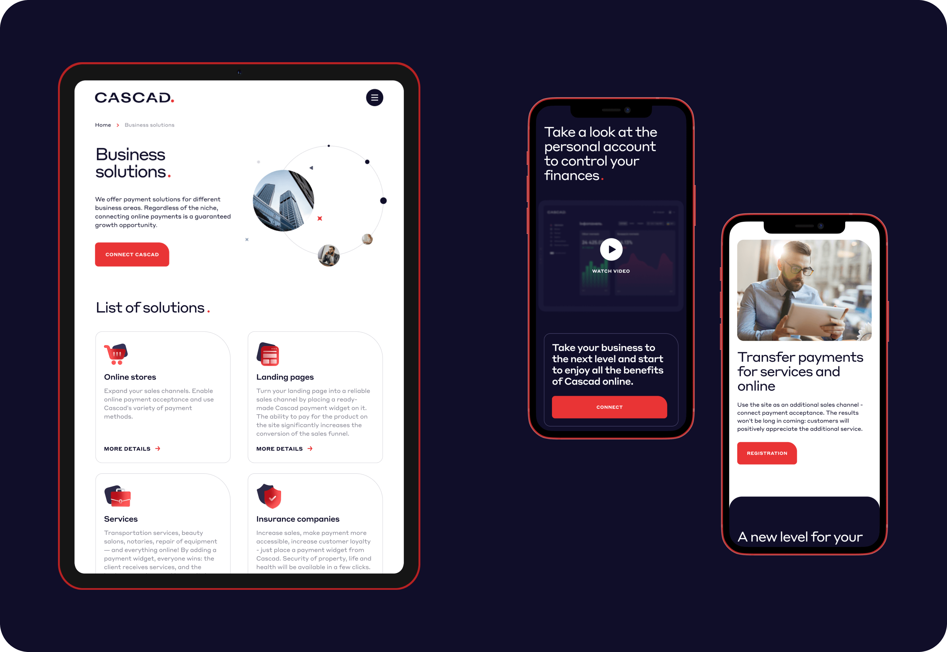 Website design & development for a payment system - goodface.works