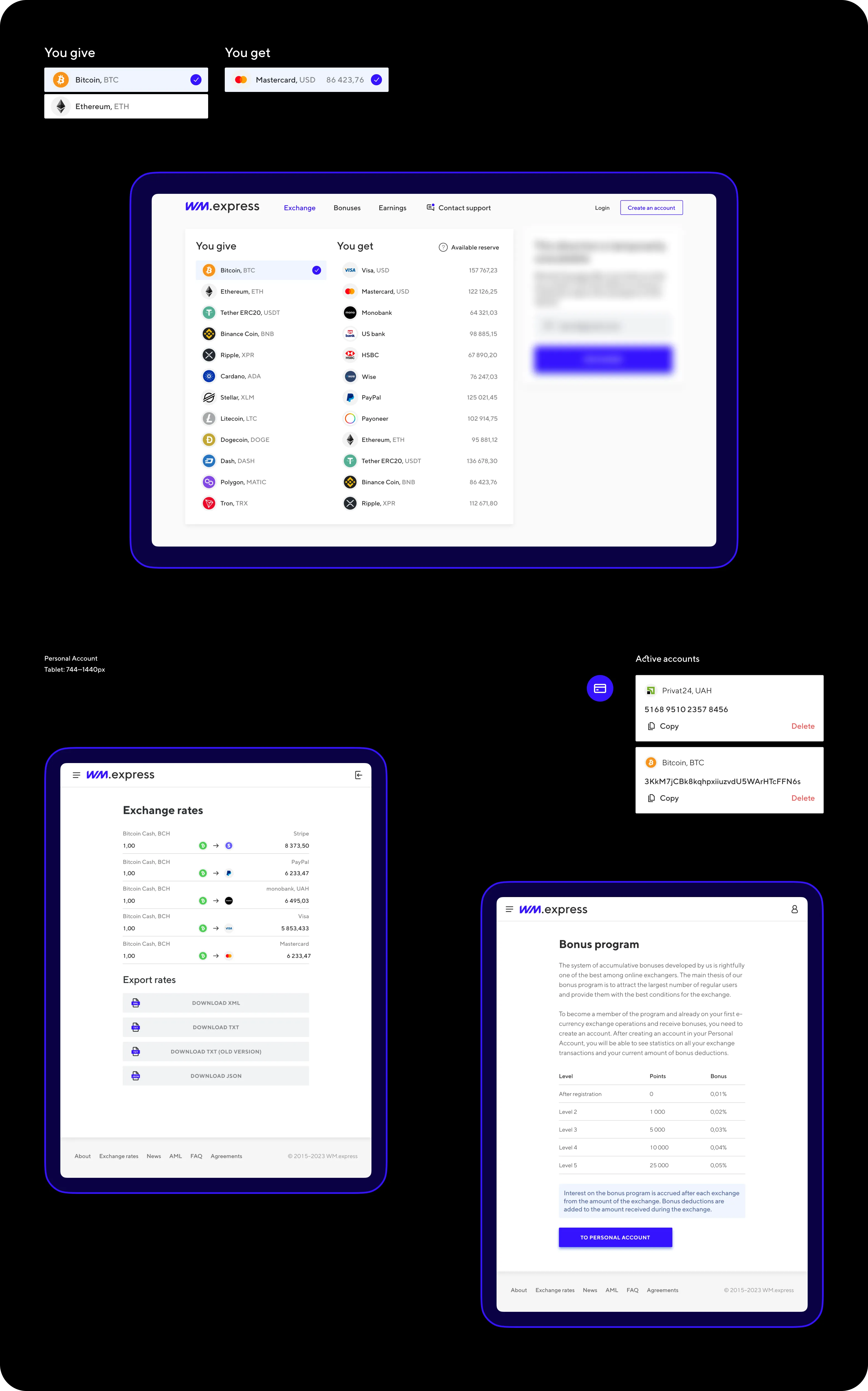 UX/UI Design for Digital Currency Exchange Platform - goodface.works