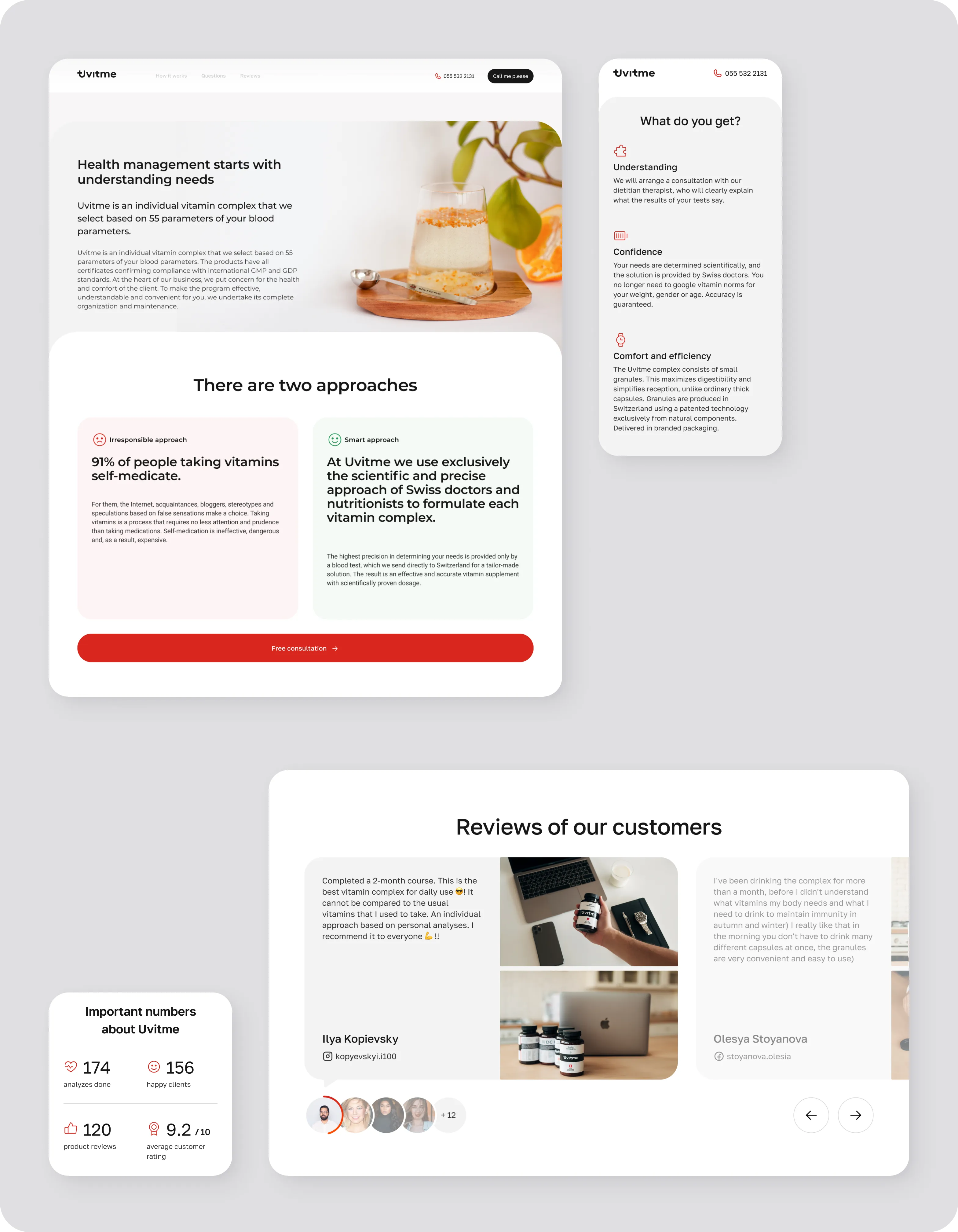Website development & Brand Identity Services for Swiss Vitamin Startup - form-rework.goodface.works