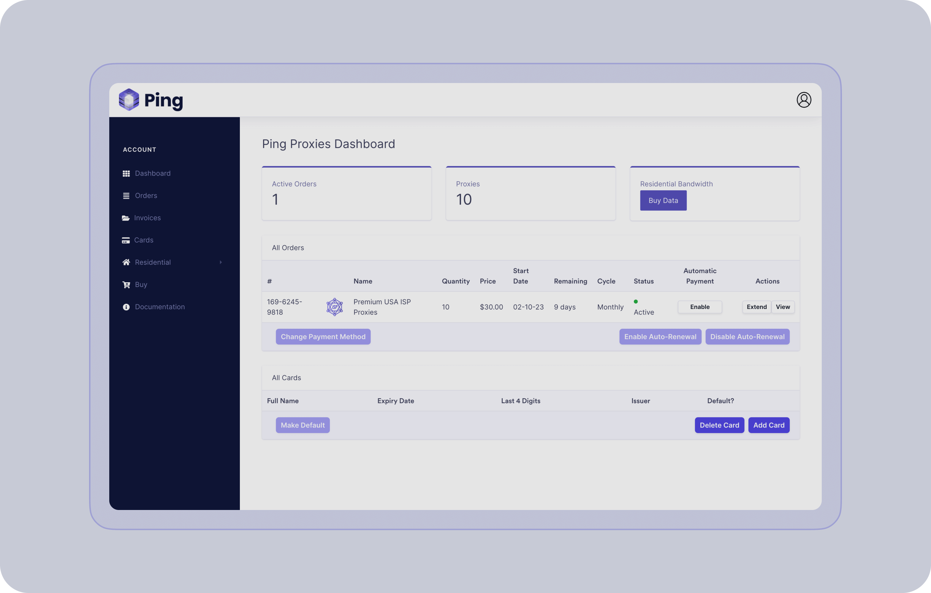 SaaS development & Web app redesign for Ping Proxies - form-rework.goodface.works