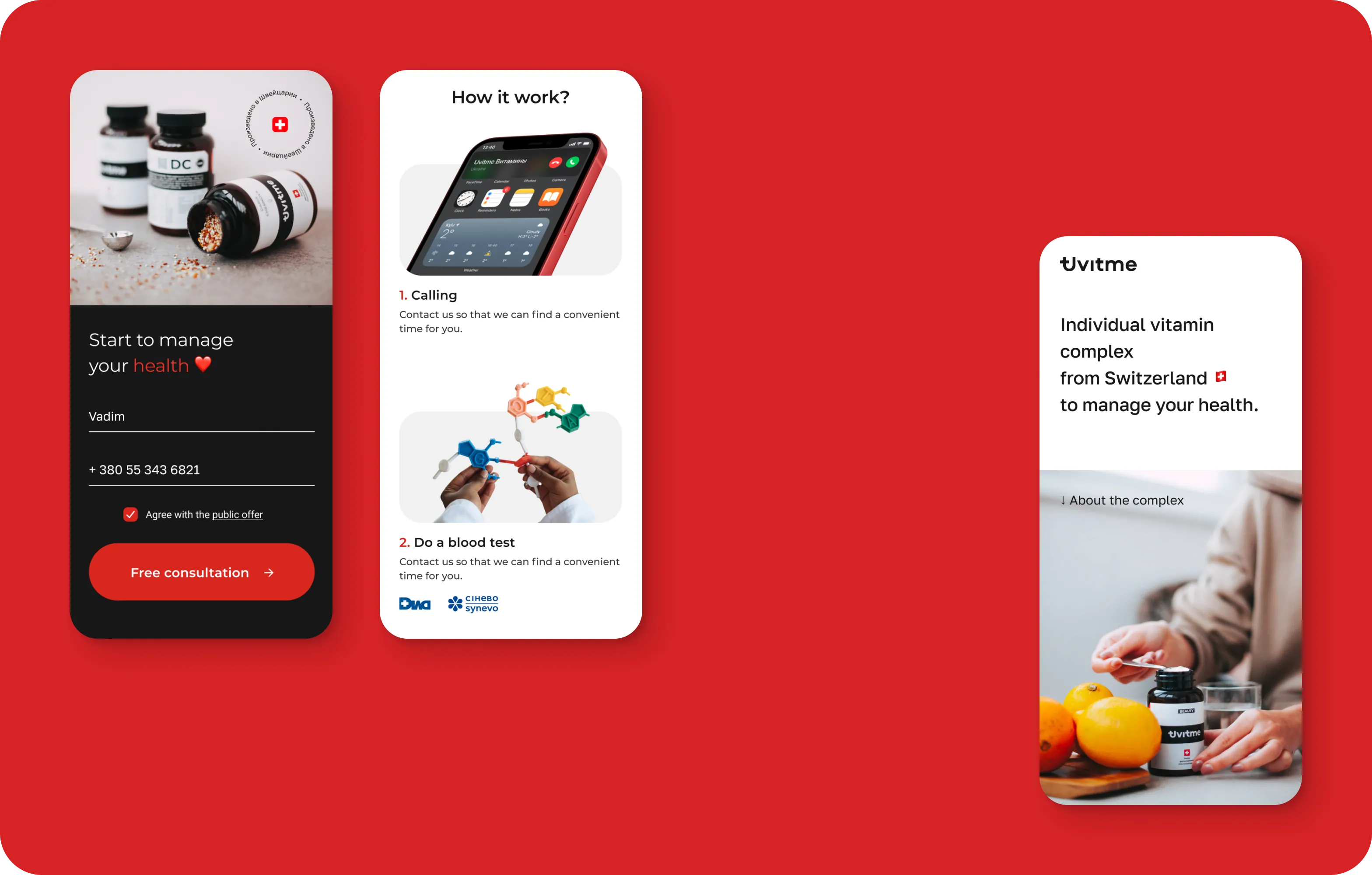 Website development & Brand Identity Services for Swiss Vitamin Startup - form-rework.goodface.works