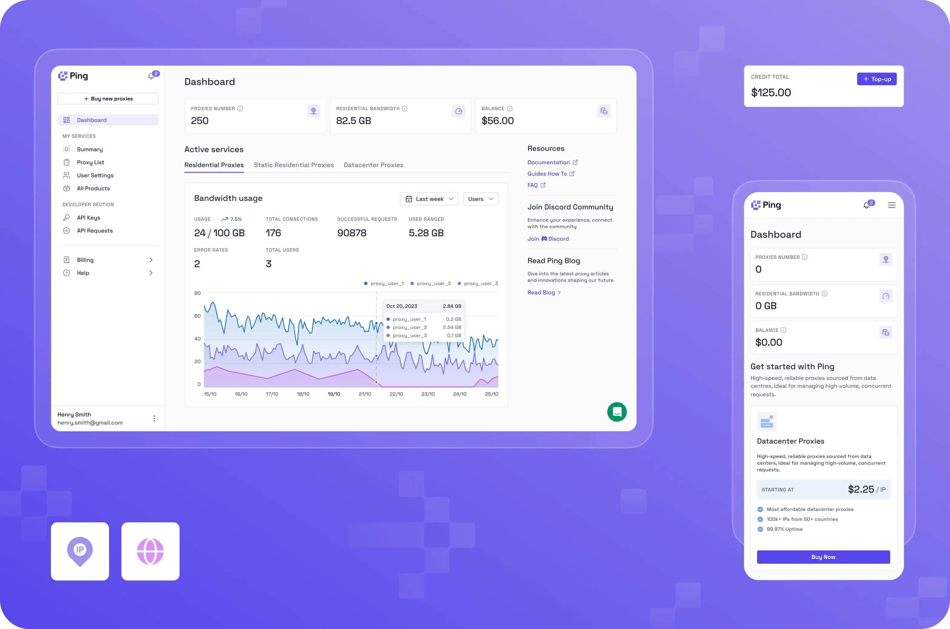 SaaS development & Web app redesign for Ping Proxies - form-rework.goodface.works
