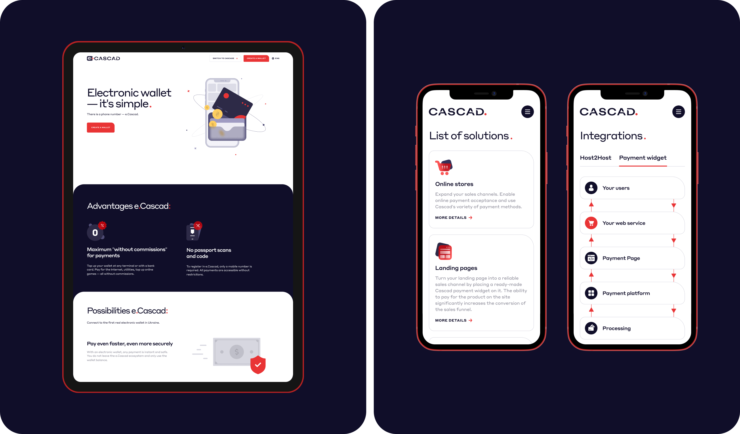 Website design & development for a payment system - goodface.works