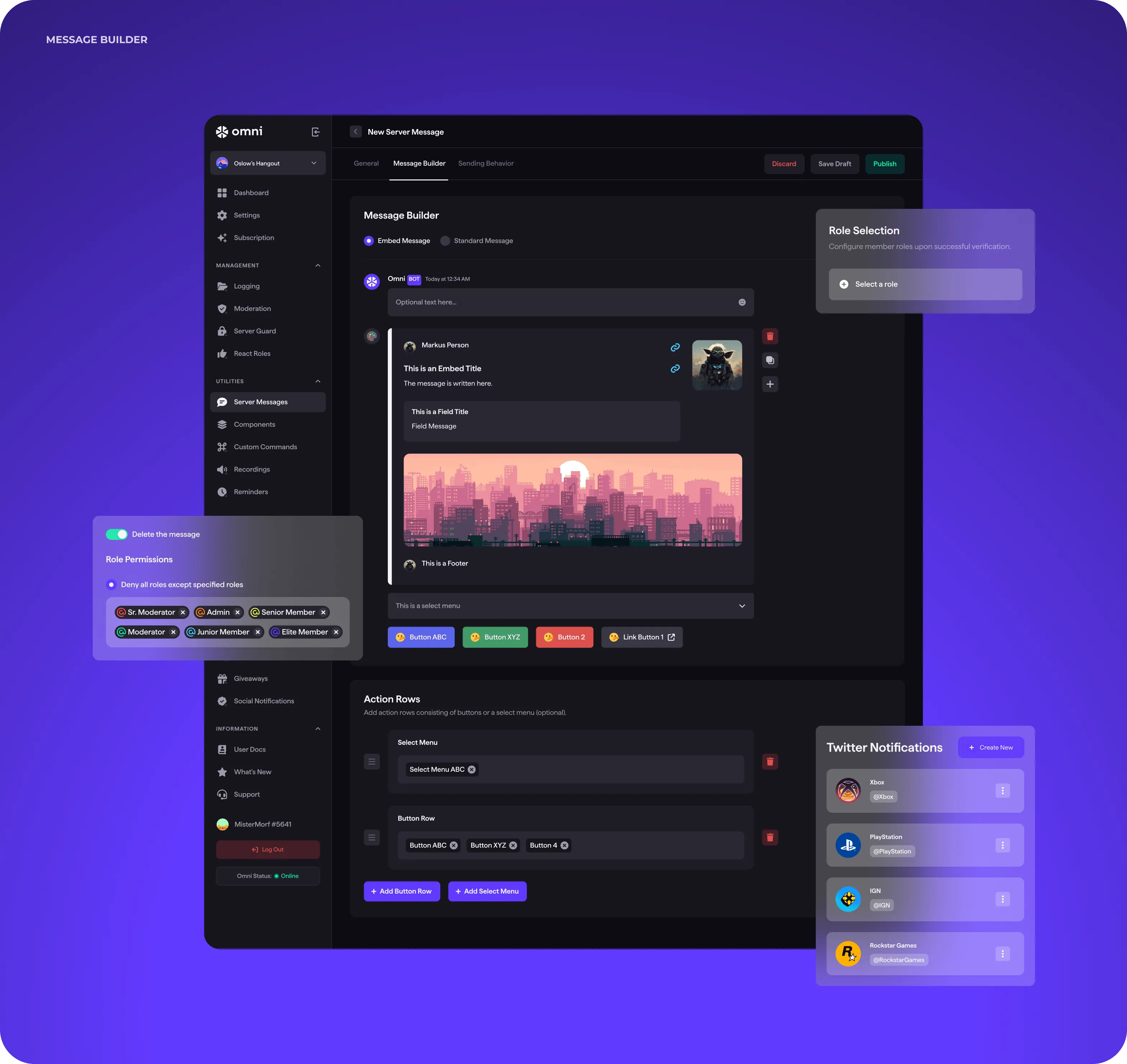 UX/UI design & web development for Discord server management - form-rework.goodface.works