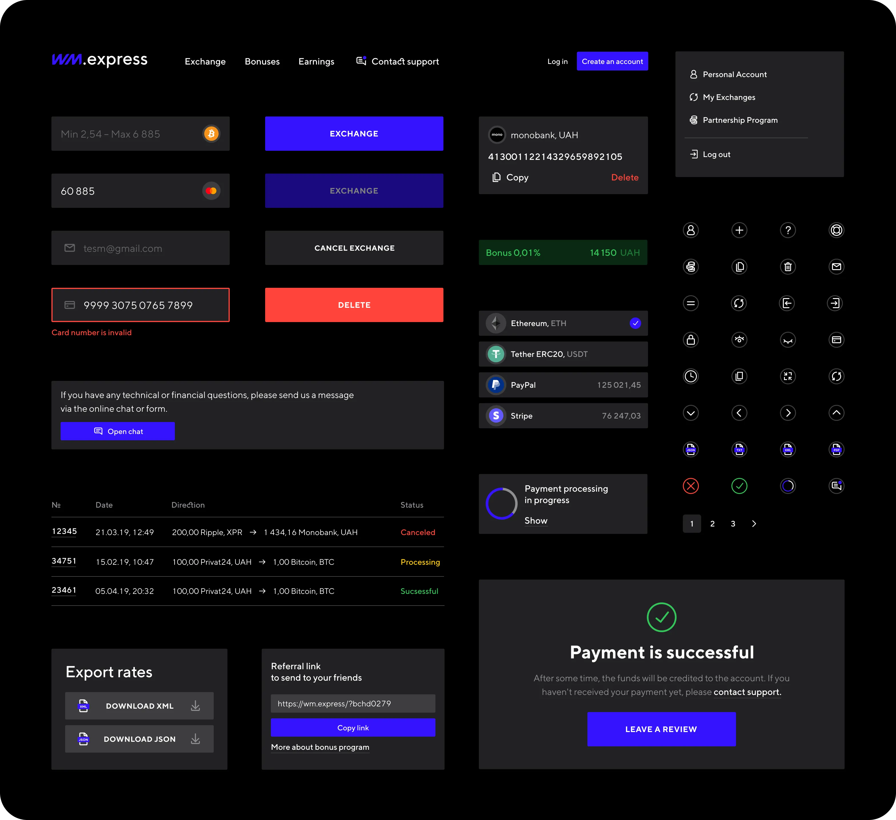 UX/UI Design for Digital Currency Exchange Platform - goodface.works