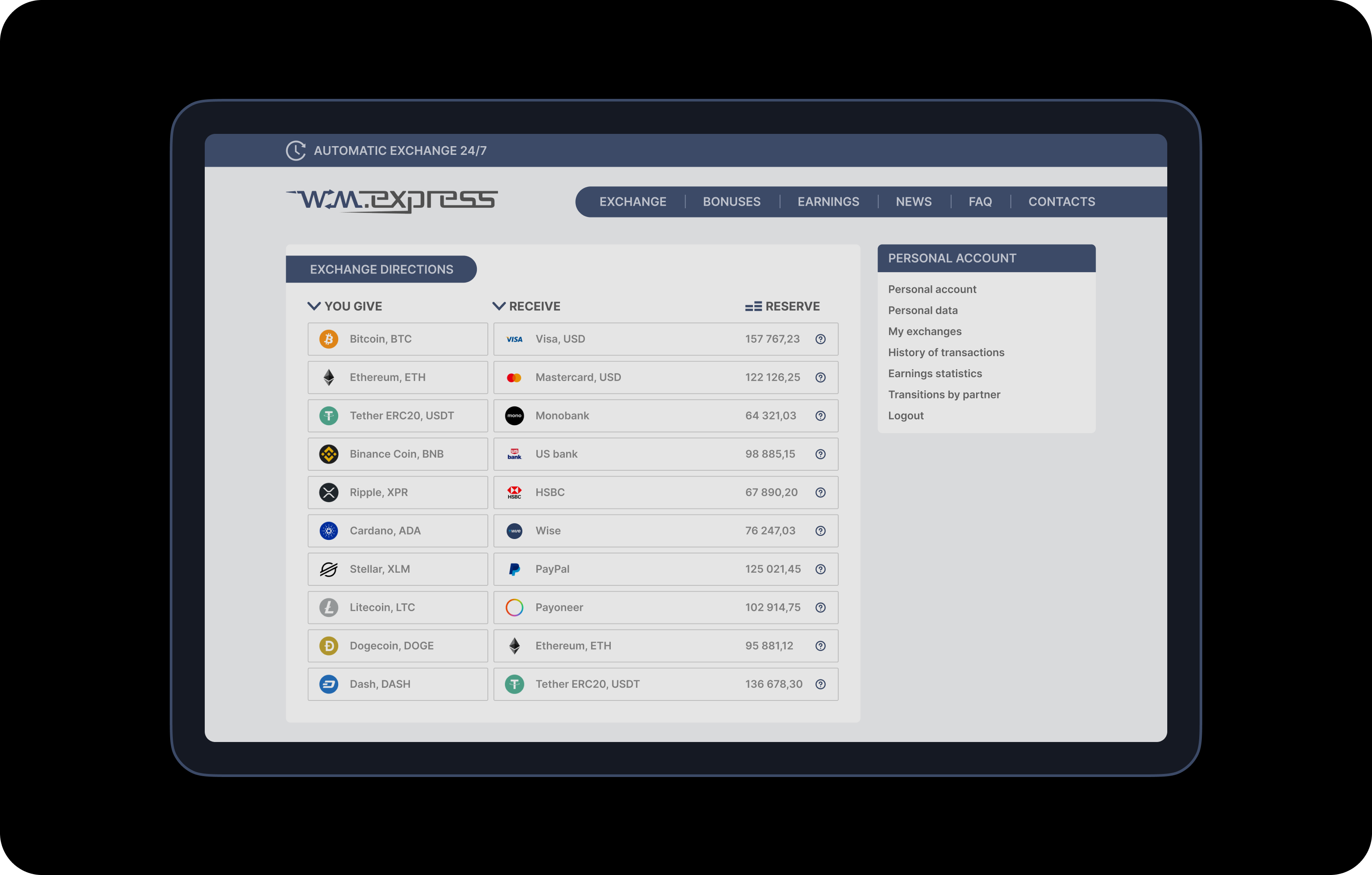 UX/UI Design for Digital Currency Exchange Platform - goodface.works