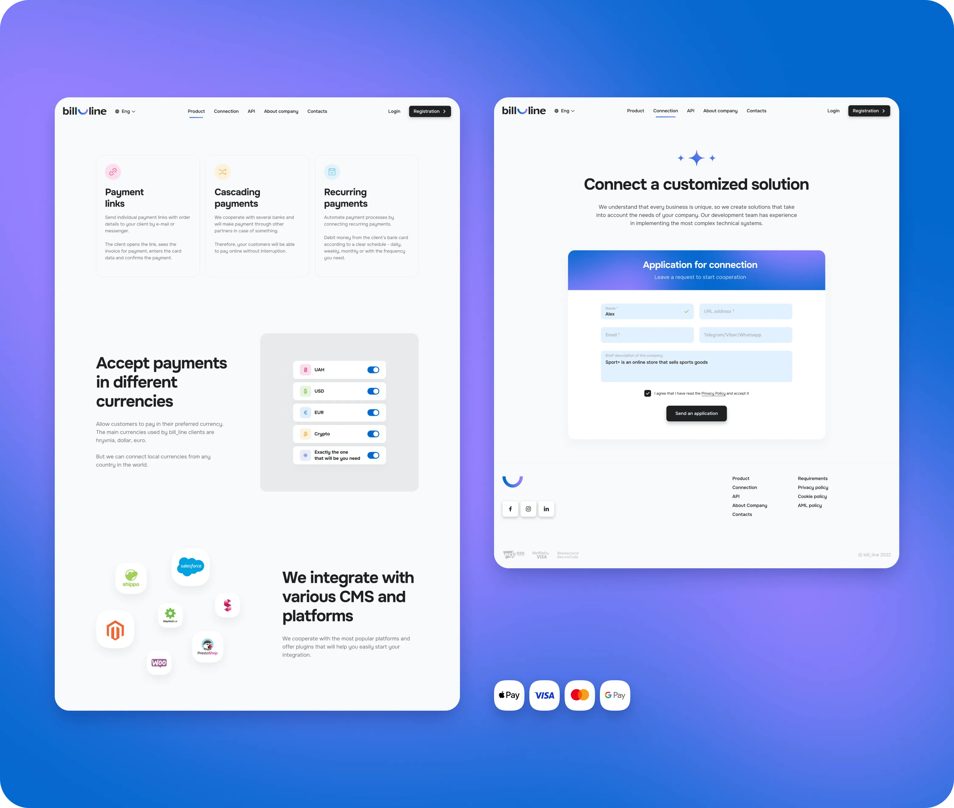 Brand identity design & website development for payment system - form-rework.goodface.works