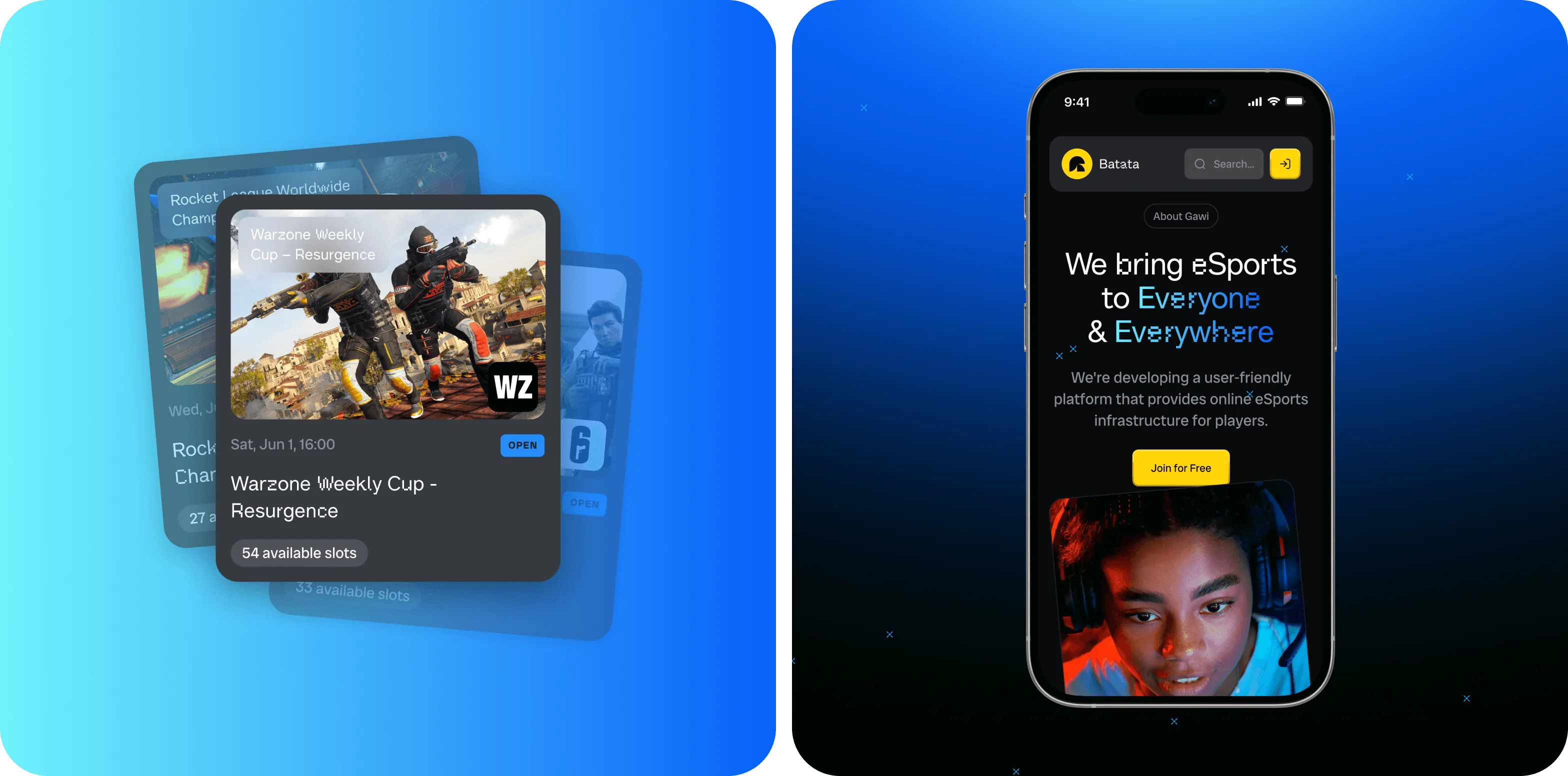 UX/UI Design for Batata eSports Platform - form-rework.goodface.works