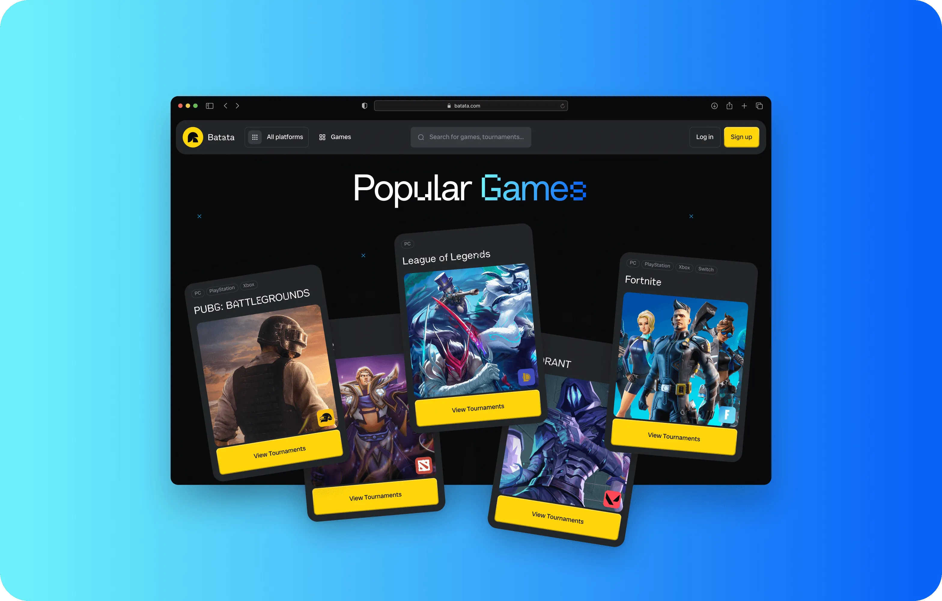 UX/UI Design for Batata eSports Platform - form-rework.goodface.works