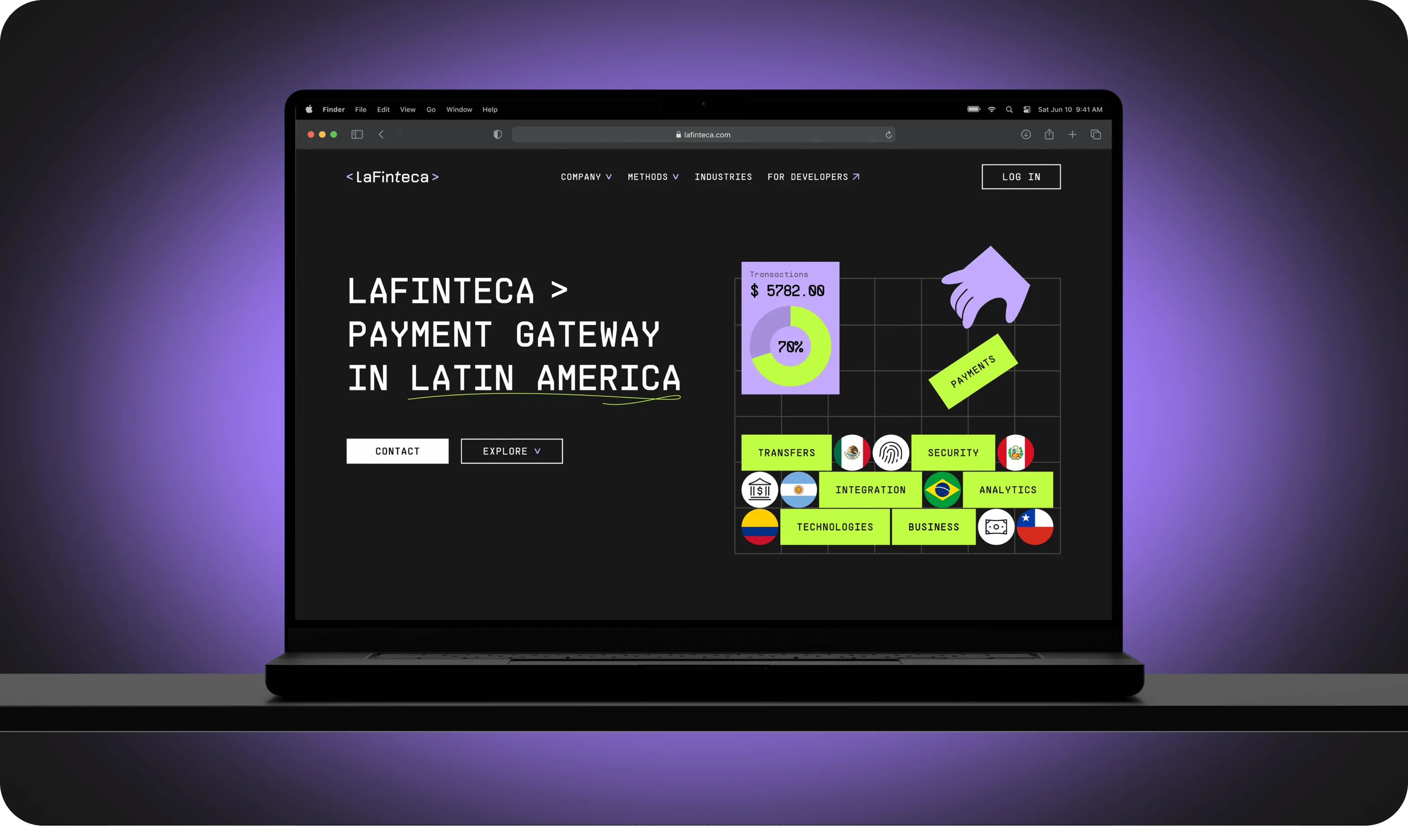 Дизайн бренд-айдентики і веб розробка сайту LaFinteca - goodface.works
