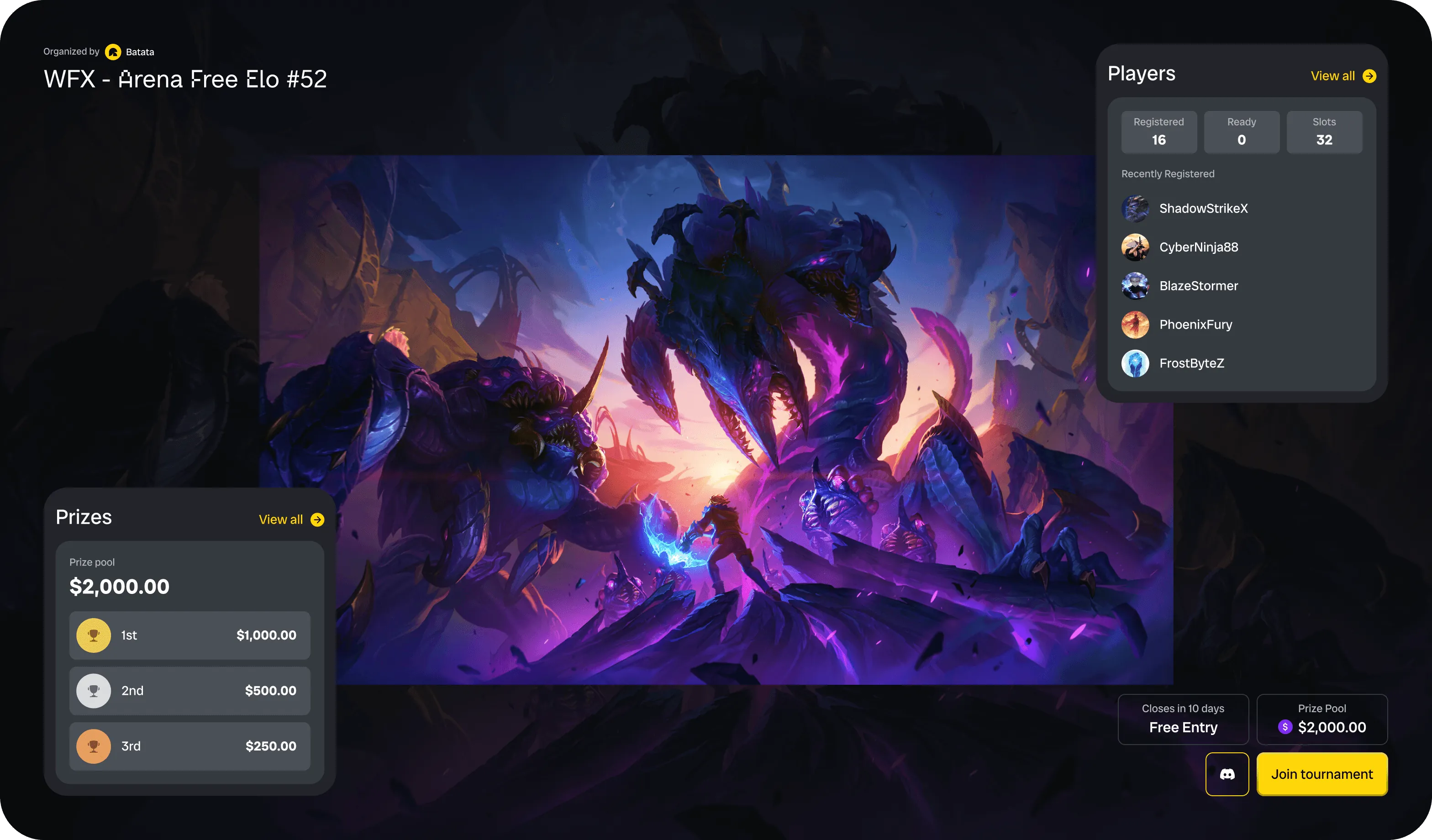UX/UI Design for Batata eSports Platform - form-rework.goodface.works