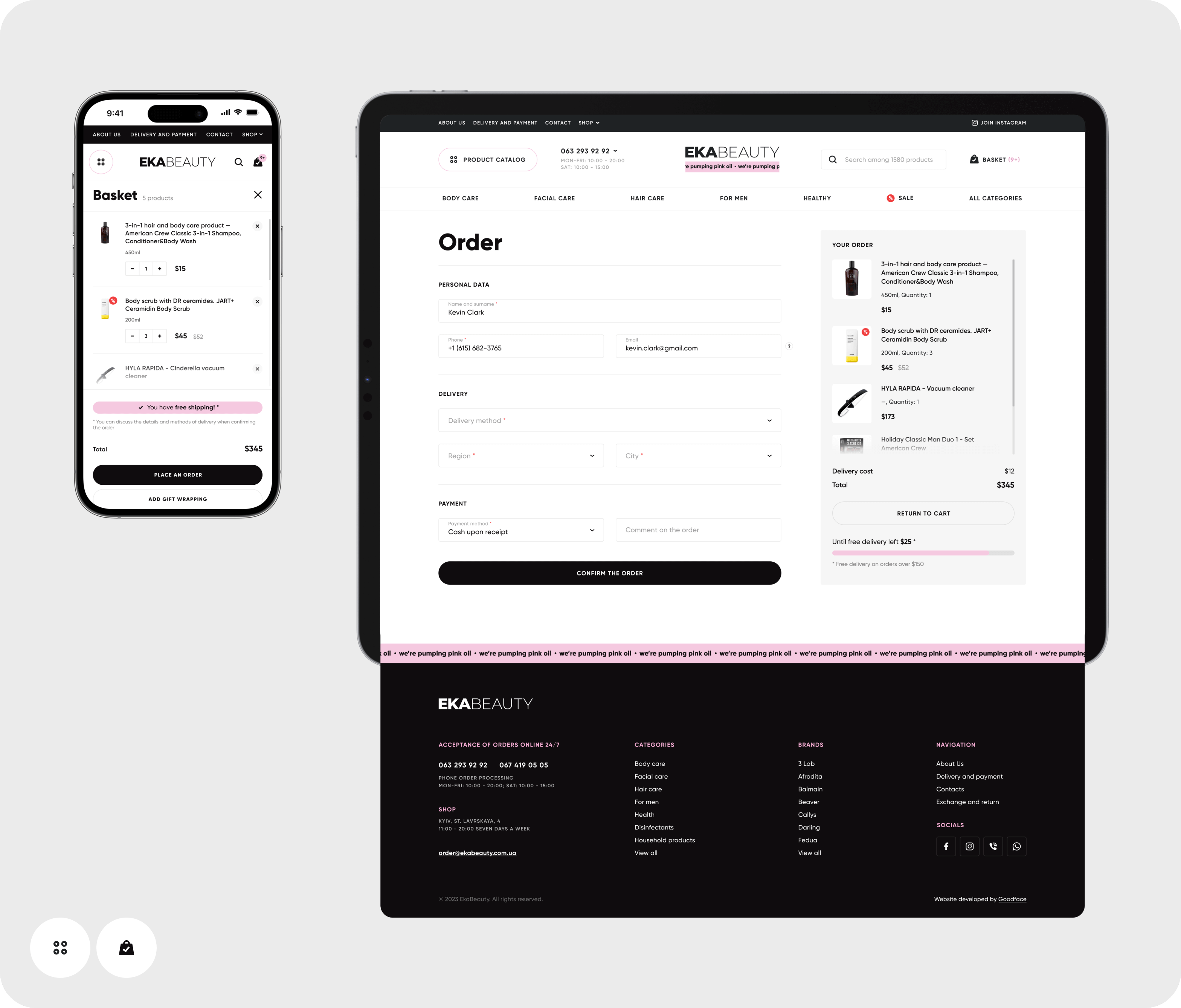 Bespoke website design & development for Cosmetics Brand - form-rework.goodface.works