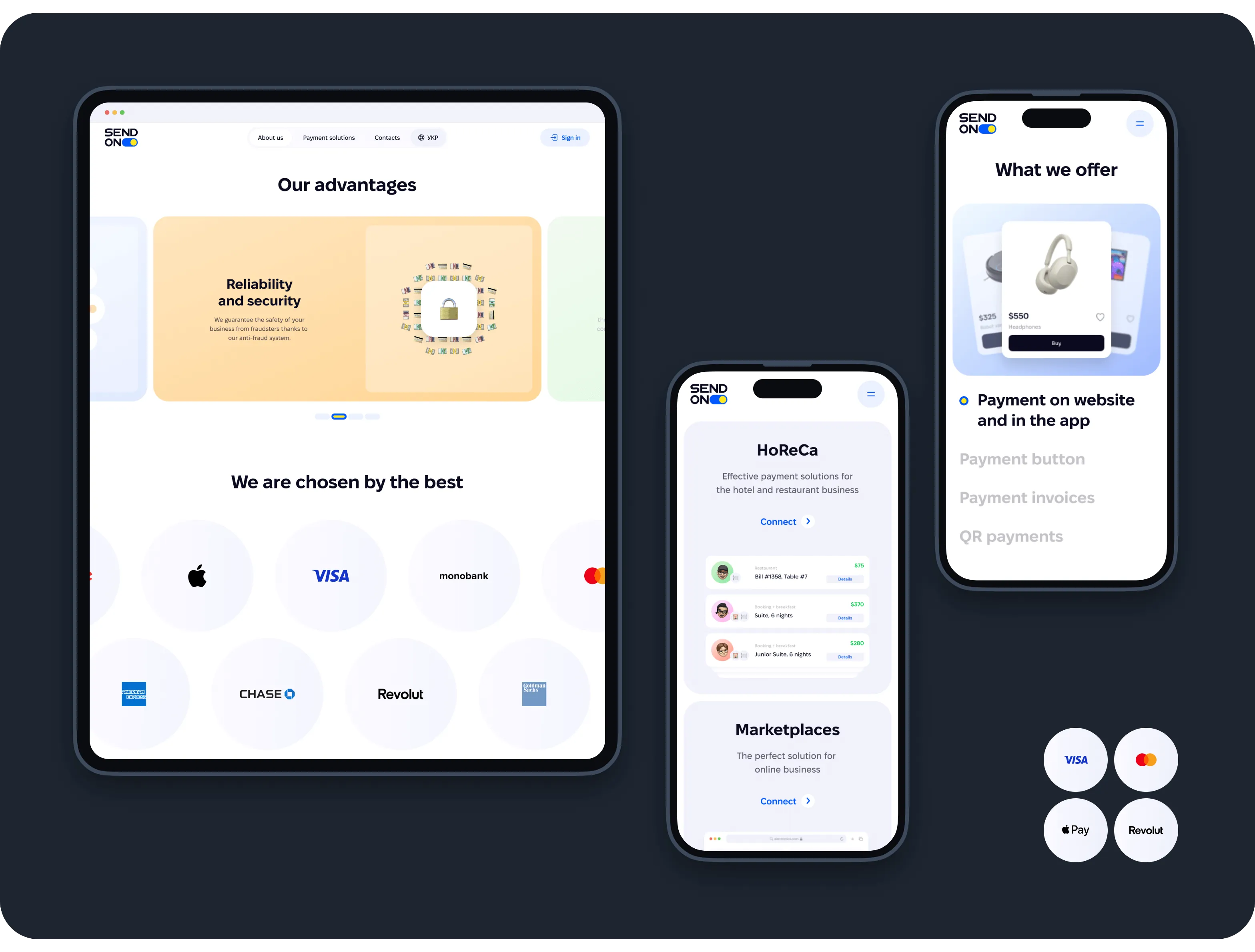 UX/UI & Web Design for SendOn Digital Payment Service - form-rework.goodface.works