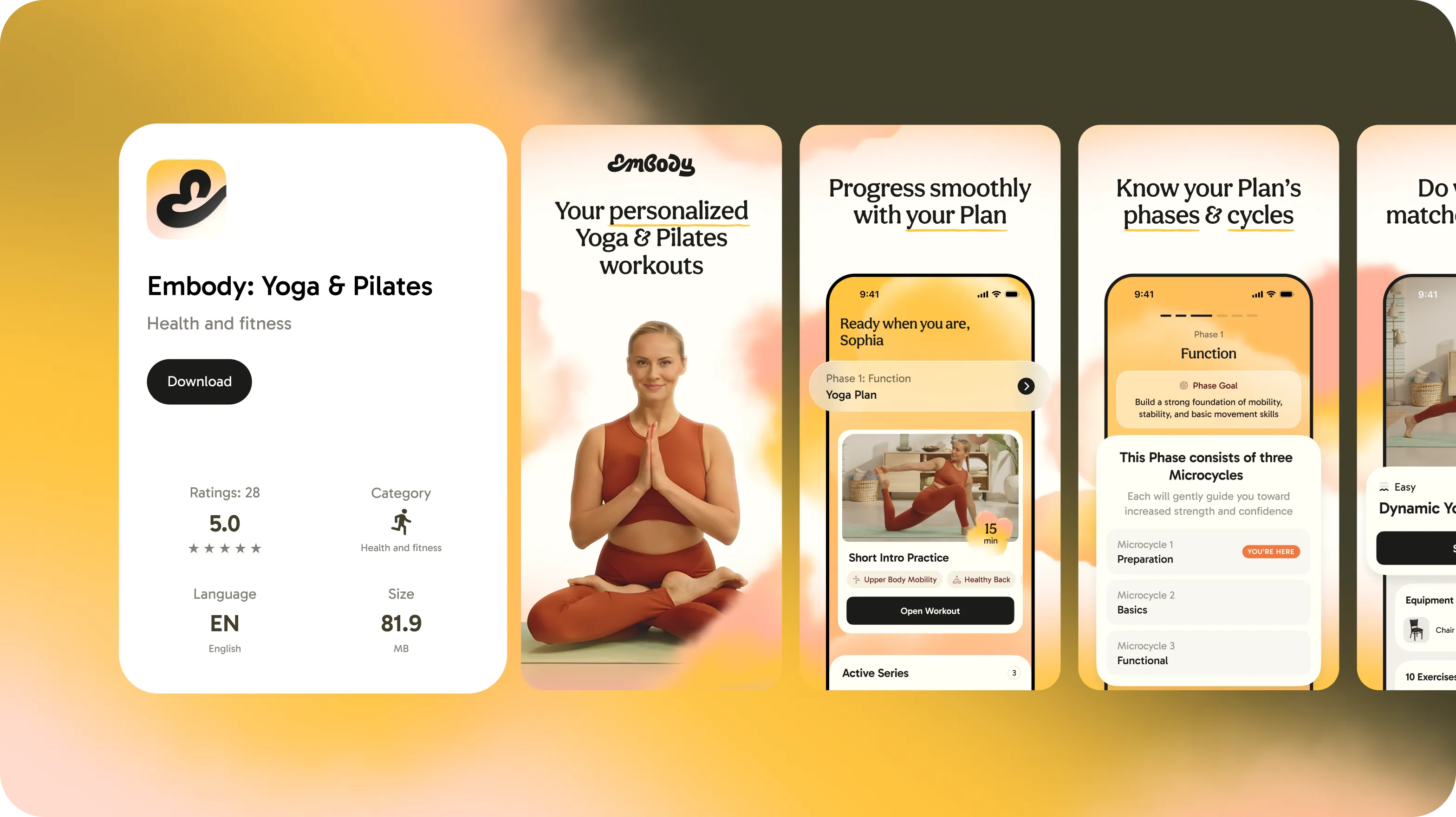 Брендинг і продуктовий дизайн для wellness-застосунку Embody - goodface.works