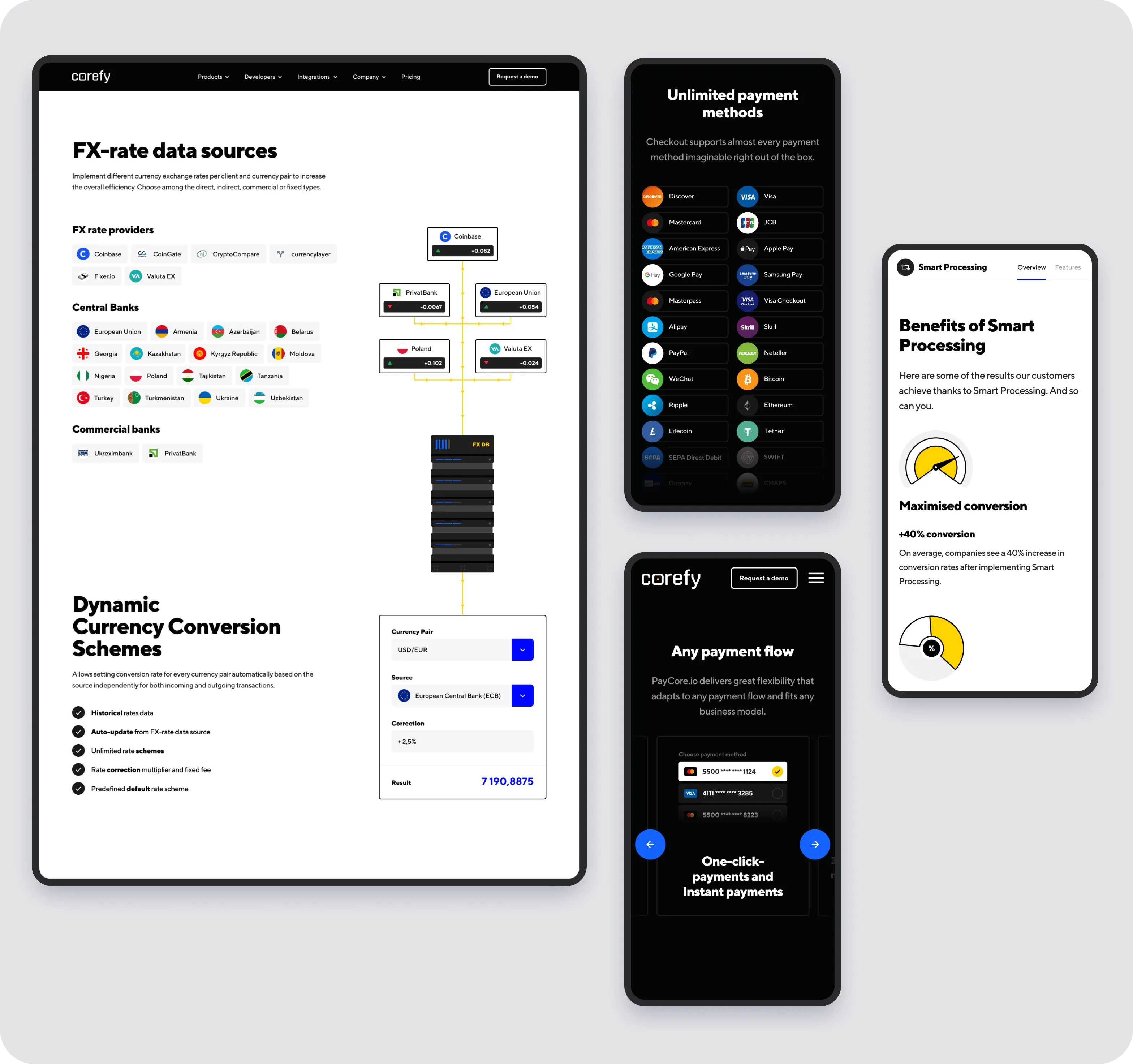 Fintech web design & development for payment orchestration platform - form-rework.goodface.works