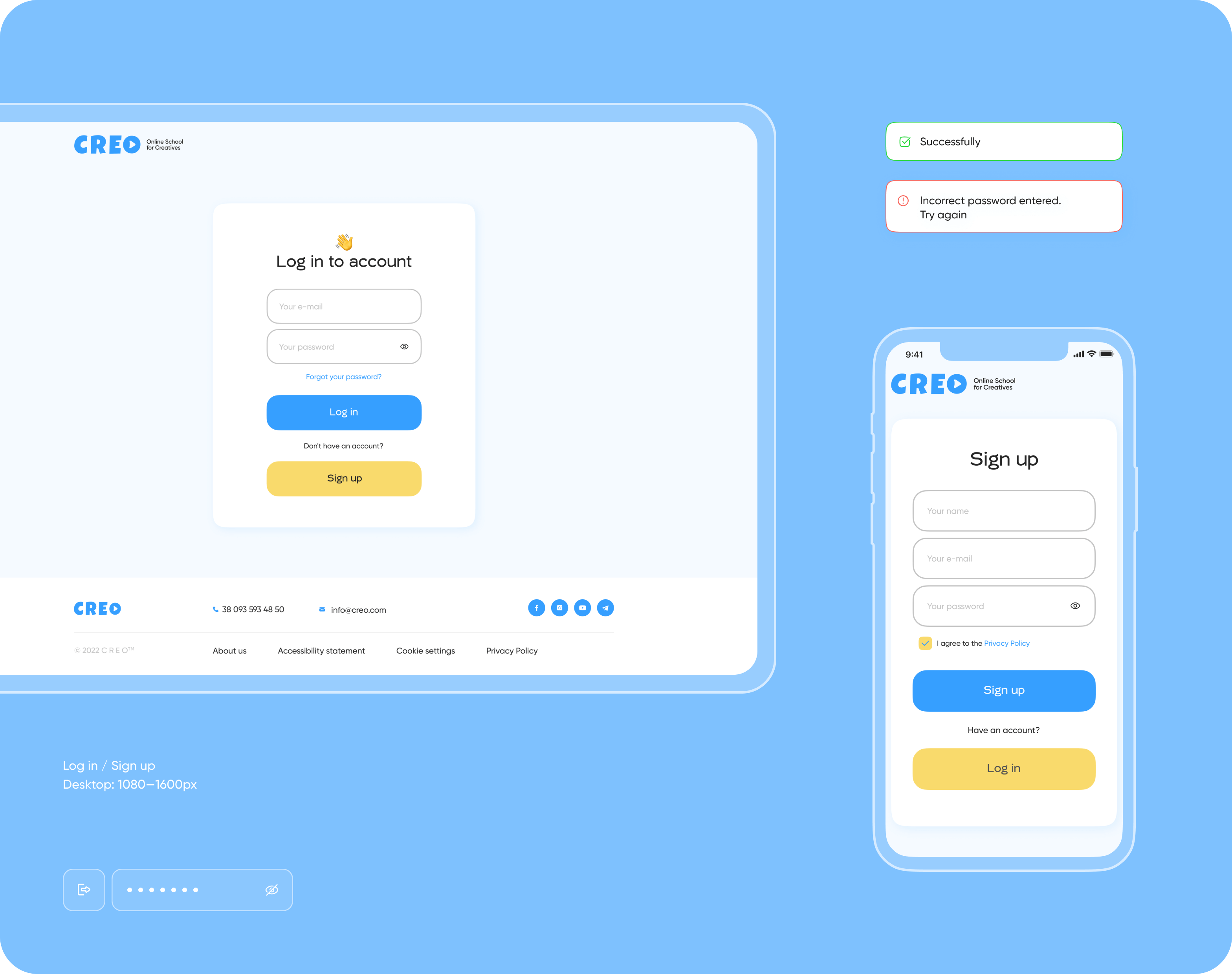 Custom LMS design & development for CREO platform - form-rework.goodface.works