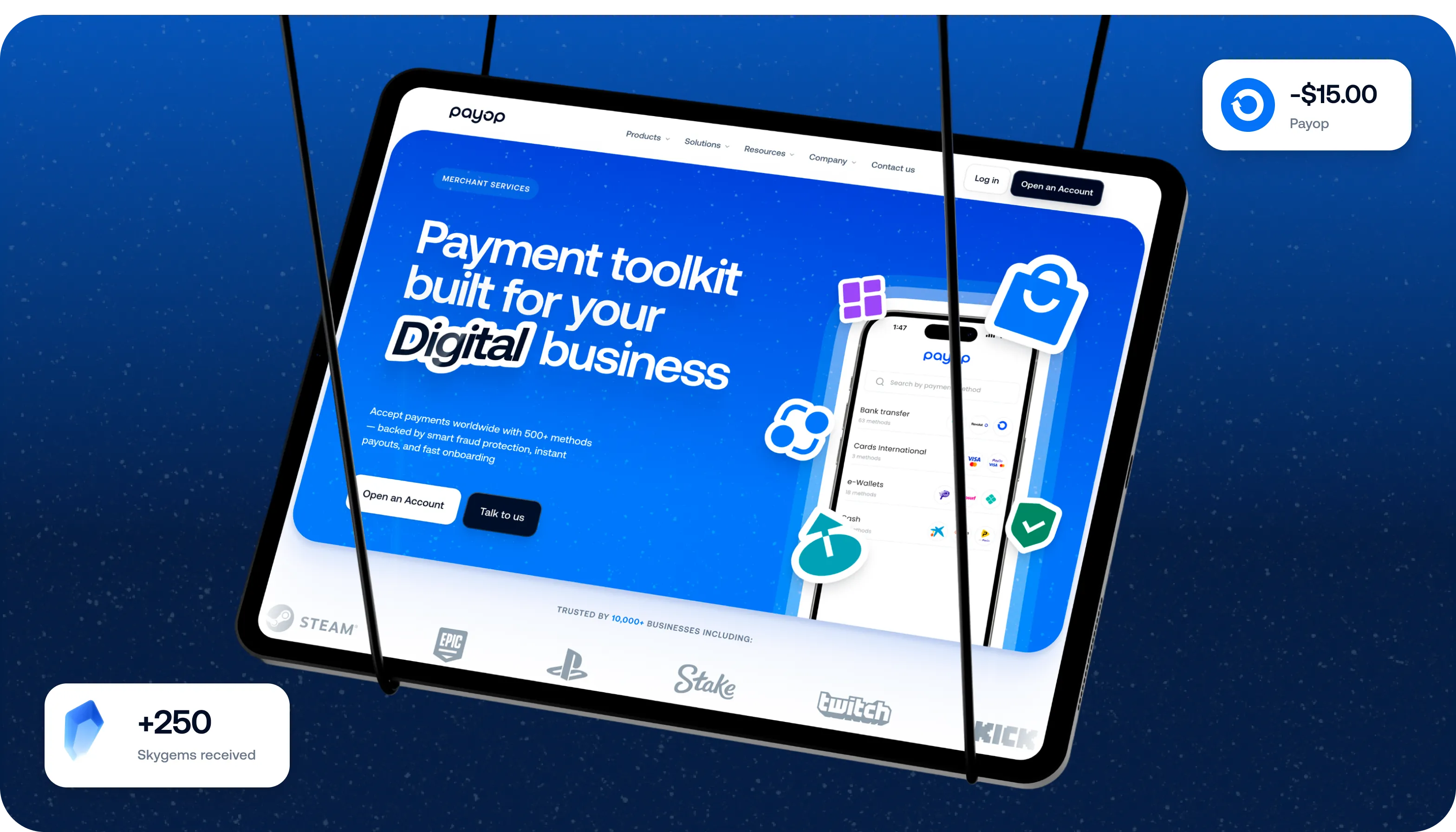FinTech website design for payment processing platform - form-rework.goodface.works