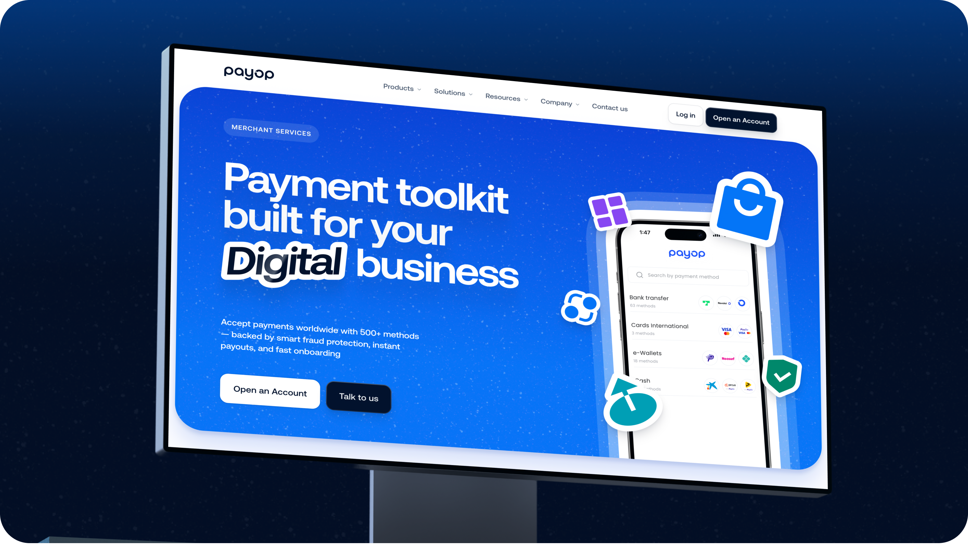 FinTech website design for payment processing platform - form-rework.goodface.works