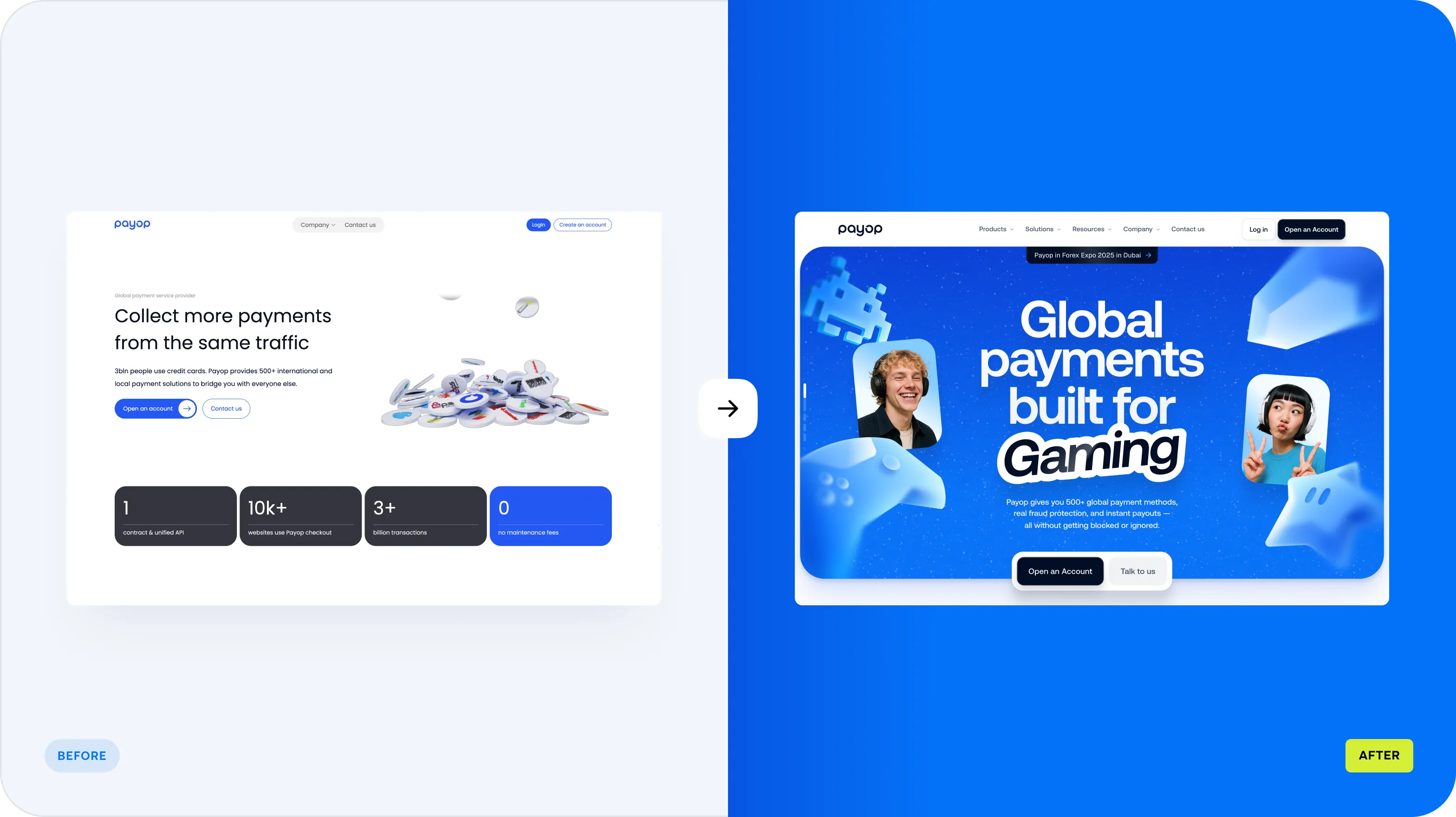 FinTech website design for payment processing platform - form-rework.goodface.works