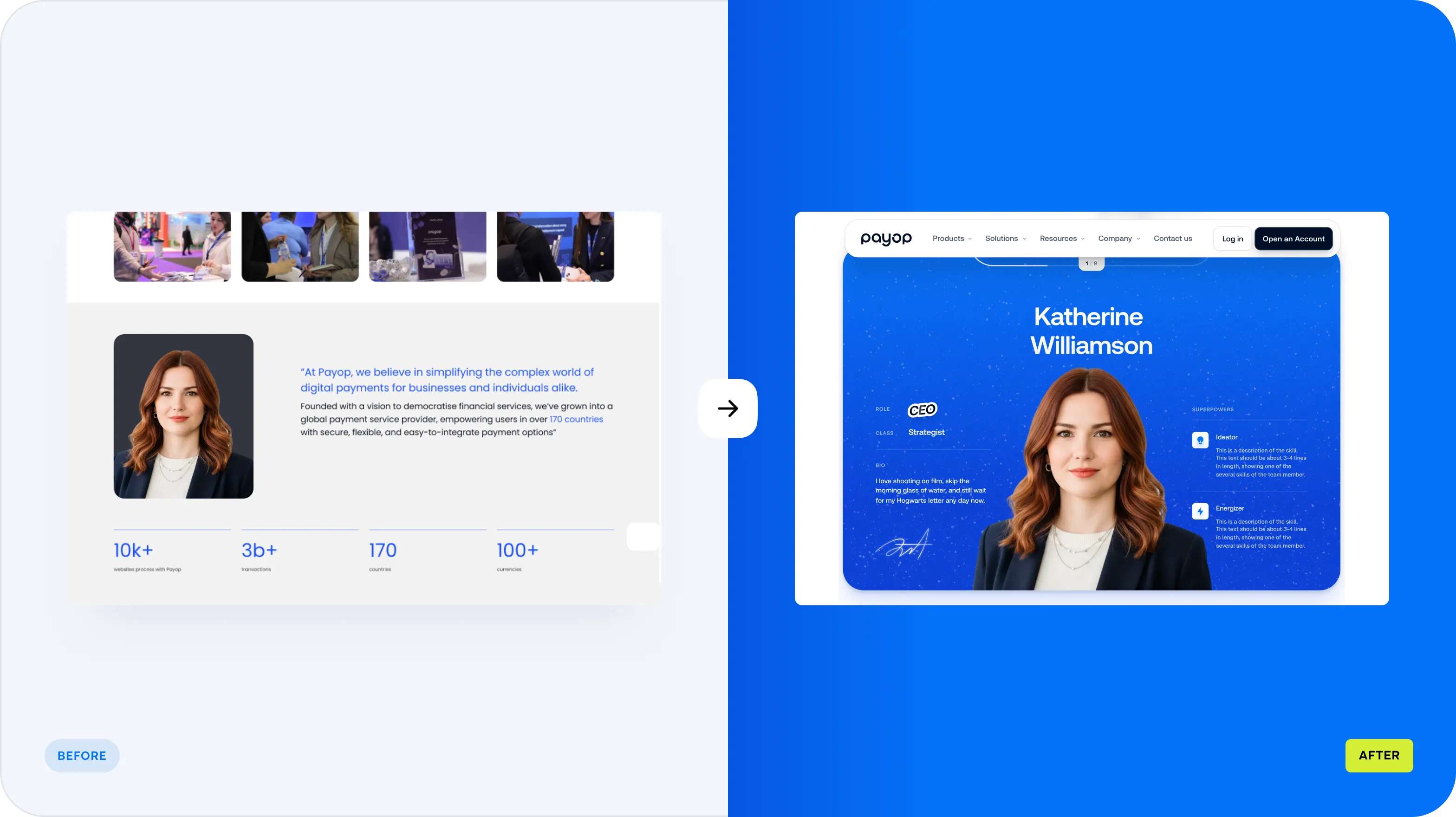 FinTech website design for payment processing platform - form-rework.goodface.works