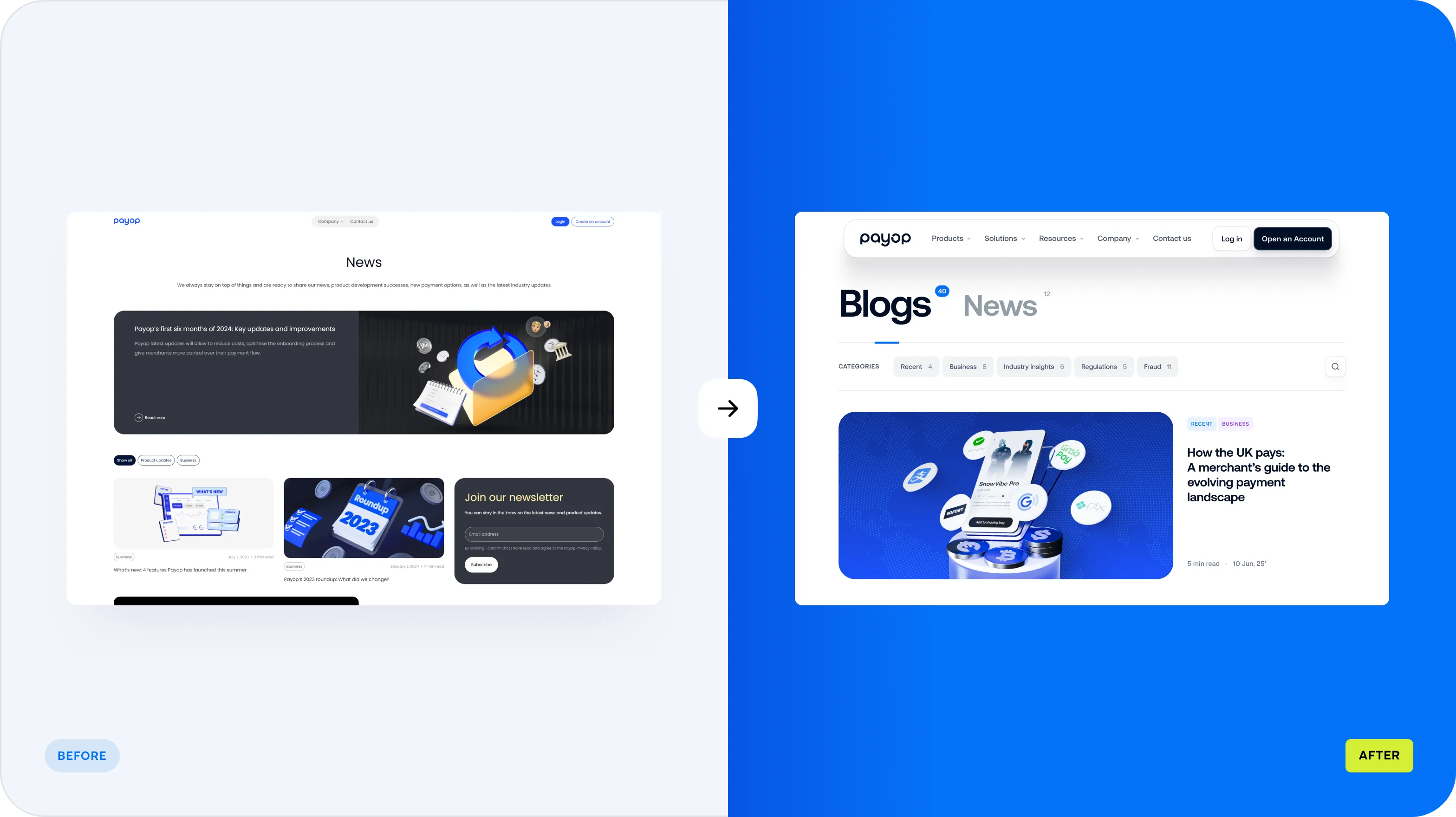 FinTech website design for payment processing platform - form-rework.goodface.works
